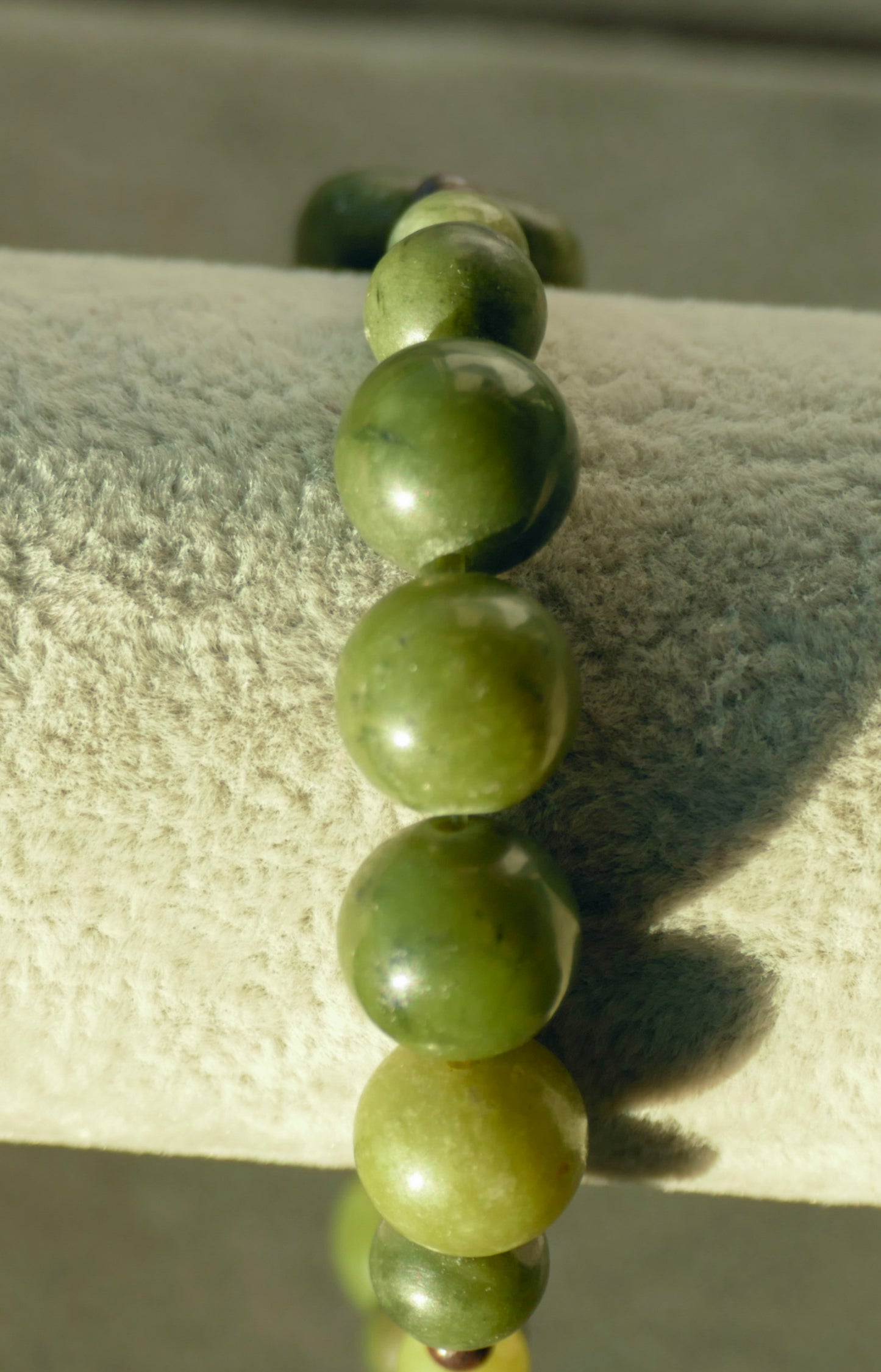 Olive Jade & Pietersite Stretch Bracelet -  7"/17.8cm - Large