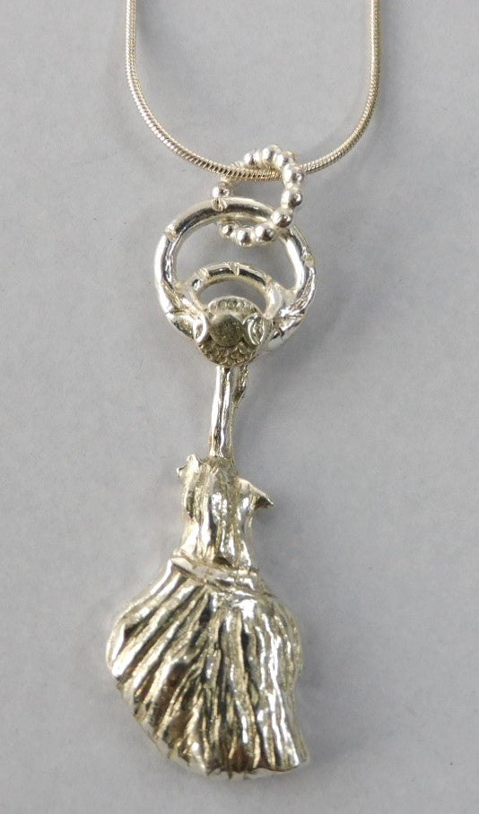 Sterling Silver Broomstick - Goddess Broomstick - Funky Broomstick - Broomstick Talisman