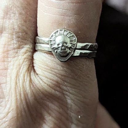 Skull & Band Ring