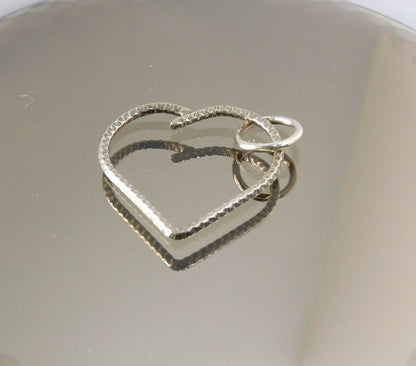 Sterling Silver Diamond Cut Love Heart-boob-butt Pendant