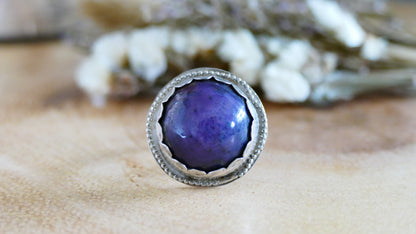 Purple Star Sapphire Cocktail Ring size 'Q'