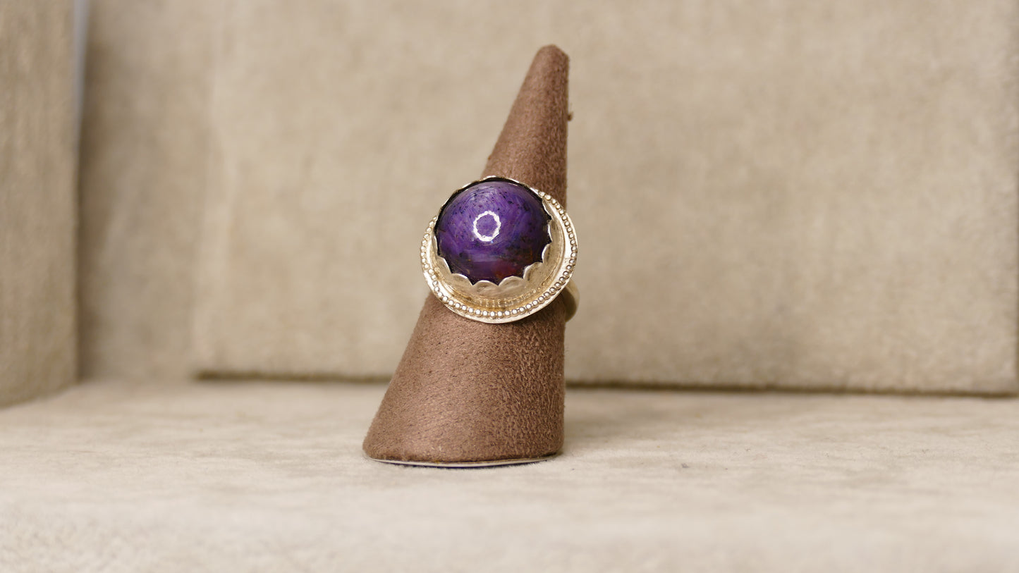 Purple Star Sapphire Cocktail Ring size 'Q'