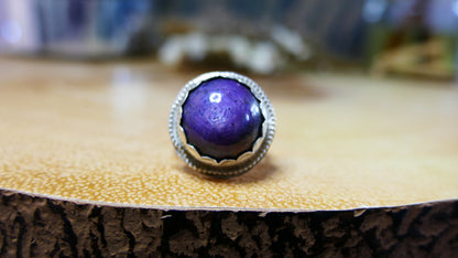 Purple Star Sapphire Cocktail Ring size 'Q'