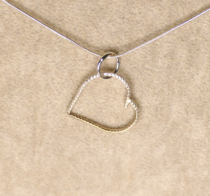 Sterling Silver Diamond Cut Love Heart-boob-butt Pendant