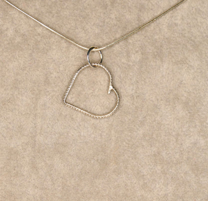 Sterling Silver Diamond Cut Love Heart-boob-butt Pendant