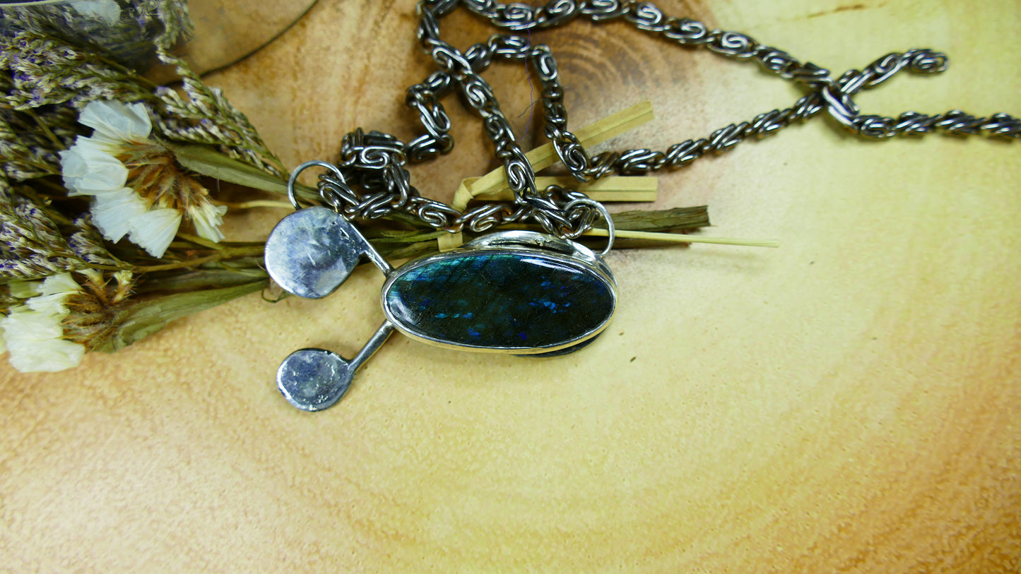 Statement Labradorite Starship Pendant