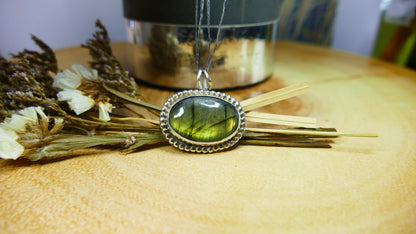 Labradorite Heart Pendant & 18" Chain