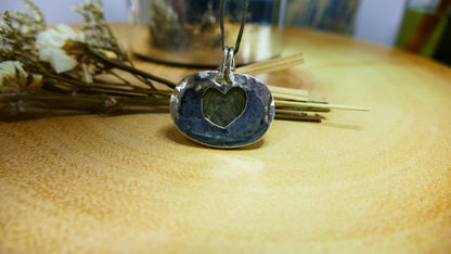 Labradorite Heart Pendant & 18" Chain