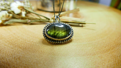 Labradorite Heart Pendant & 18" Chain