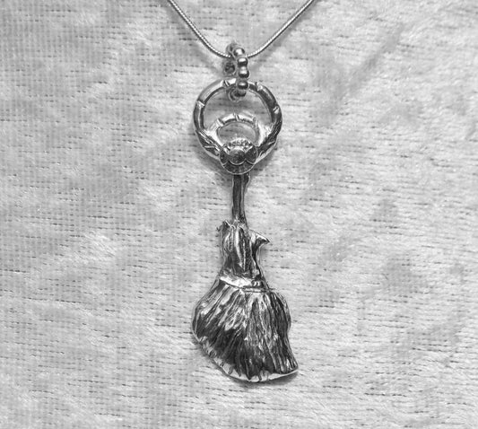 Sterling Silver Broomstick - Goddess Broomstick - Funky Broomstick - Broomstick Talisman
