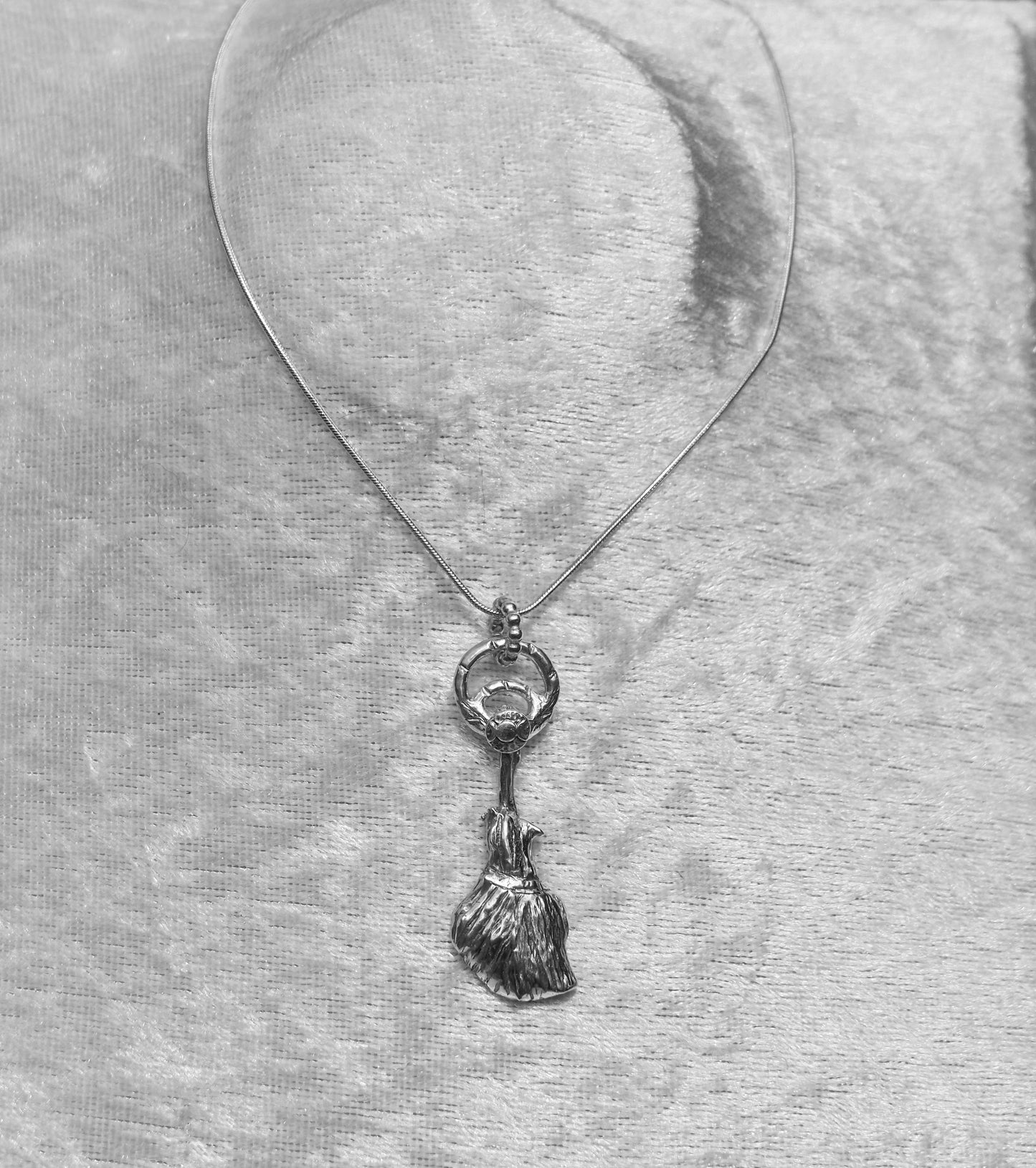 Sterling Silver Broomstick - Goddess Broomstick - Funky Broomstick - Broomstick Talisman