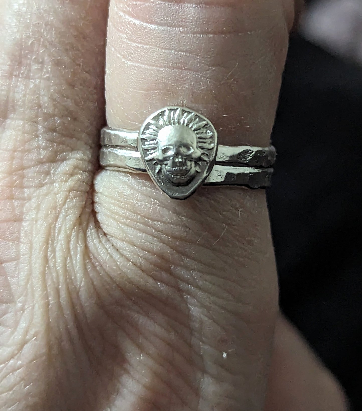 Skull & Band Ring