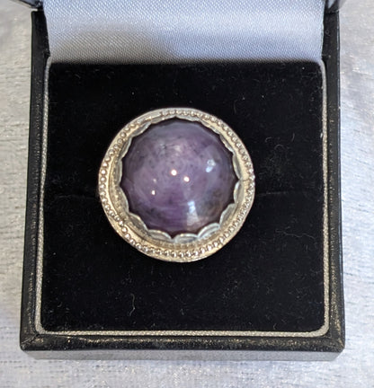 Purple Star Sapphire Cocktail Ring size Q