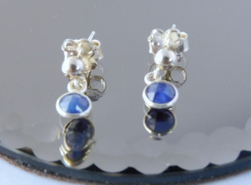 Sterling Silver & Sapphire Drops