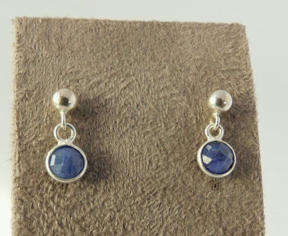 Sterling Silver & Sapphire Drops